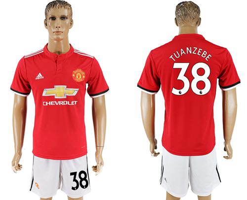 Manchester United #38 Tuanzebe Red Home Soccer Club Jersey - Click Image to Close